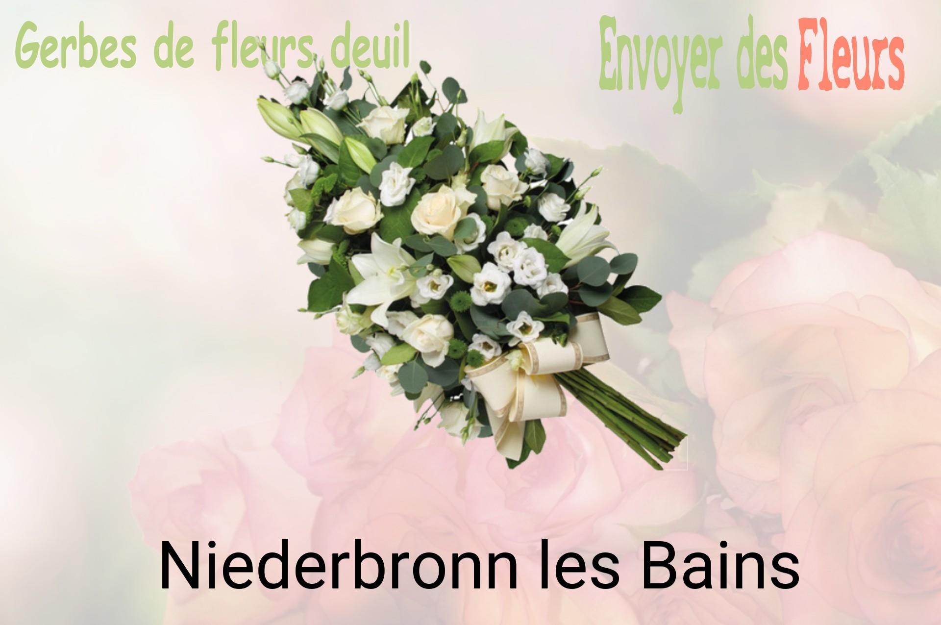 Gerbe de fleurs de deuil livrée à Niederbronn-les-Bains